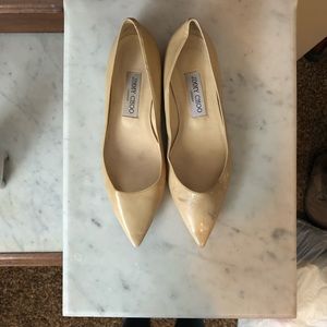 Nude Jimmy Choo flats.